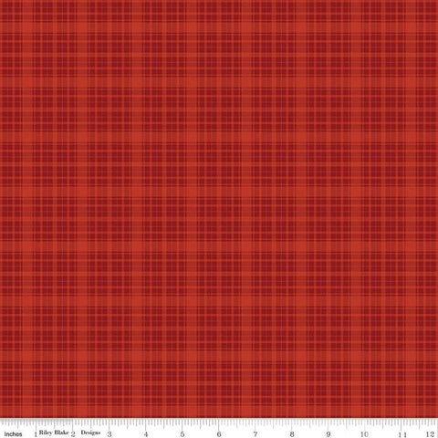 Image of Christmas Is in Town Plaid Red by Riley Blake Designs. Features a small plaid pattern with light and dark red.
Cute Little Fabric Shop