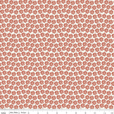 Christmas Is in Town Peppermint Cream by Riley Blake Designs. Features swirled peppermints on a cream background.
Cute Little Fabric Shop