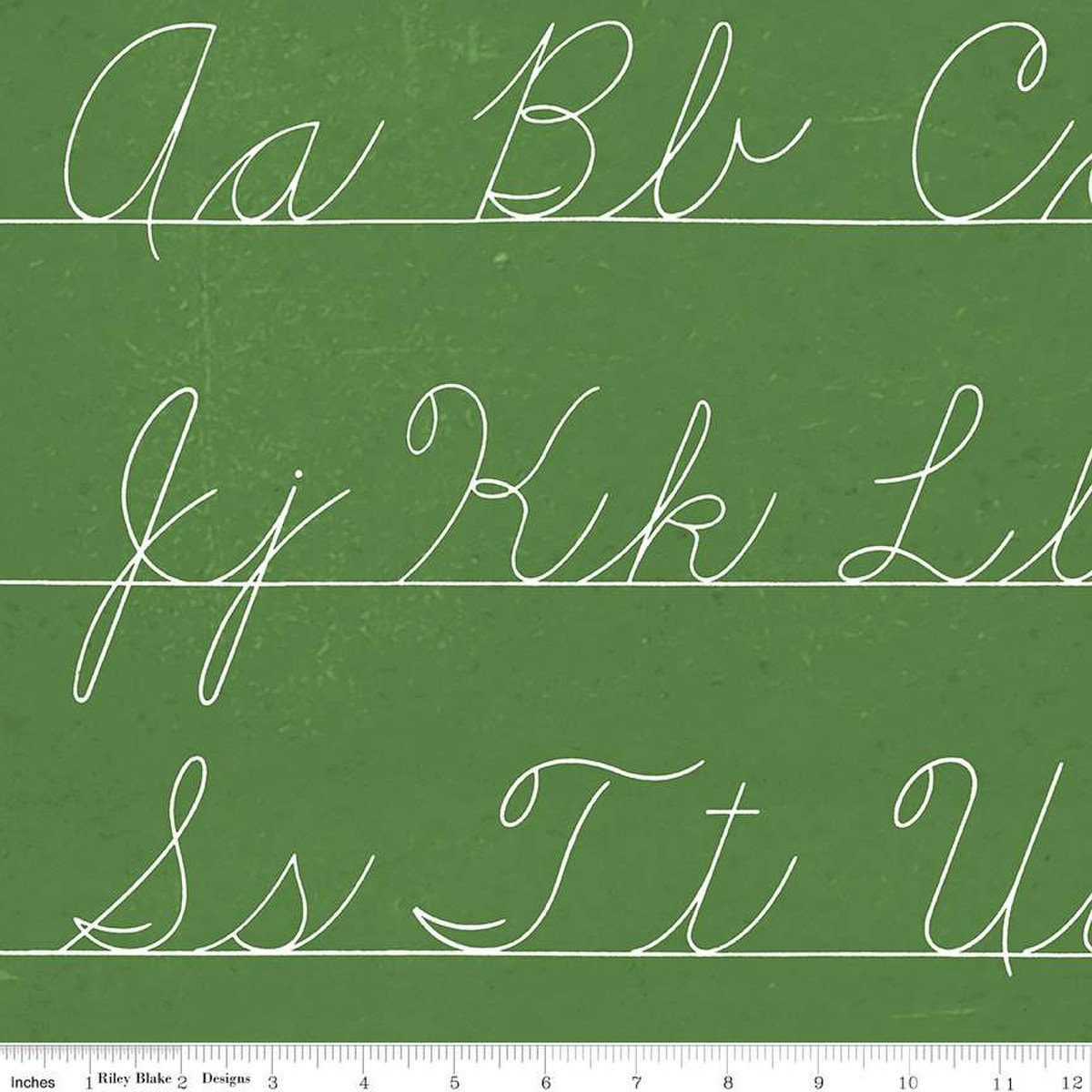 Parton Cursive Old School Penmanship C14964 Green - Riley Blake Designs - Cursive Tex ...