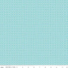 Image of the Farm Girl Vintage Flower Flat Aqua quilting cotton fabric by Lori Holt for Riley Blake Designs. Features a geometric tiled pattern with aqua blue colors. 
Cute Little Fabric Shop