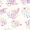 Image of the Lil Wizards Star & Scroll Cream Minky Fabric by QT Fabrics. Features stars and swirls on a cream background. 
Cute Little Fabric Shop