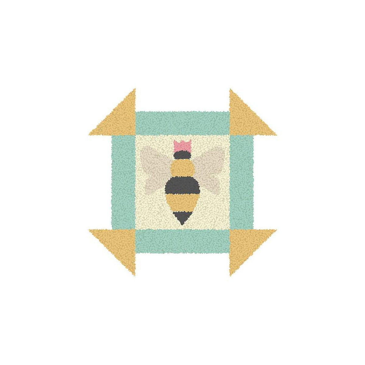 Image of the bee project from the Summer Punch Needle Pattern by Lori Holt for Riley Blake Designs. 
Cute Little Fabric Shop
