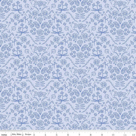 Image of the Chloe Damask Light Blue quilting cotton fabric by Rachel Erickson for Riley Blake Designs. Image features outlined floral damask designs on a light blue background.
Cute Little Fabric Shop