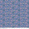 Image of the Chloe Butterflies Blueberry quilting cotton fabric by Rachel Erickson for Riley Blake Designs. Image features rows of pink, purple, green, and blue colored butterflies on a purple blue background.
Cute Little Fabric Shop