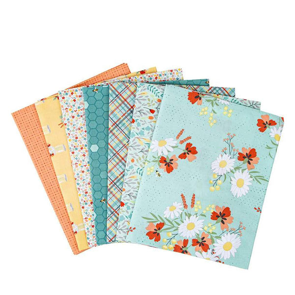 Sunshine and Sweet Tea 1-Yard Bundle Mint quilting cotton fabric by Riley Blake Designs. 
Cute Little Fabric Shop