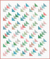 Image of the It's Sew Emma Early Bird Quilt Pattern by Riley Blake Designs. Features a triangle pattern on a light background. 
Cute Little Fabric Shop