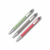 Image of the Lori Holt Home Town Holiday Busy Bee Pencils. Features a red, brown, and green pencil with silver accents. 
Cute Little Fabric Shop