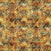 Image of the Bookworm Textured Leaf Medallion Amber quilting cotton fabric from QT Fabrics. Features geometrically scattered leaves and branches on an amber gold background. 
Cute Little Fabric Shop