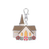 Image of the Lori Holt Enamel Happy Charm™ Chapel by Riley Blake Designs. Features a chapel with red an pink flowers in the front. 
Cute Little Fabric Shop