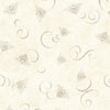 Image of the Queen Bee Bee & Scroll Toss Cream Minky Fabric by QT Fabrics. Features bees and swirls on a light cream background. 
Cute Little Fabric Shop