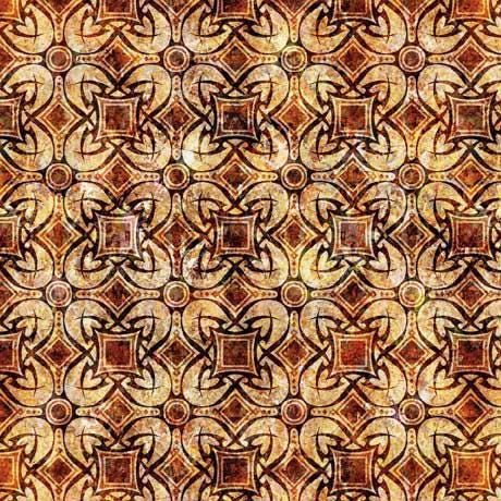 Image of the Wizards and Warriors Geo Medallion Brown quilting cotton from QT Fabrics. Features geometric shapes on a beige beige background.
Cute Little Fabric Shop