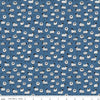 Image of the Farm Livin Sheep Denim quilting cotton fabric by Riley Blake Designs. Features scattered sheep on a blue background. 
Cute Little Fabric Shop
