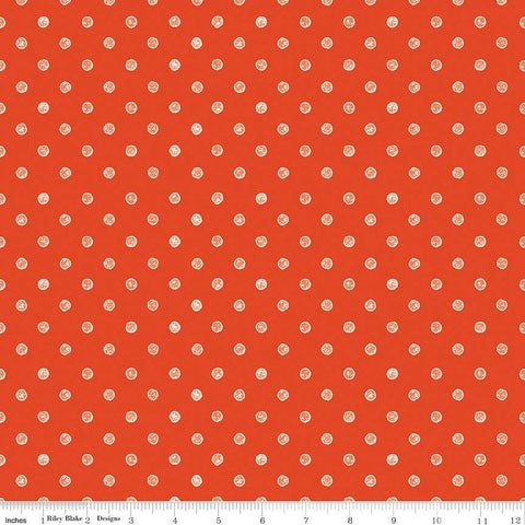 Image of the Press On Ironing Board Red quilting cotton fabric by J. Wecker Frisch for Riley Blake Designs. Features an array of dots on a red background. 
Cute Little Fabric Shop