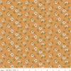 Image of the Home Town Holiday Pineflower Cider quilting cotton fabric by Riley Blake Designs. Features scattered flowers and leaves on a gold yellow orange background.
Cute Little Fabric Shop