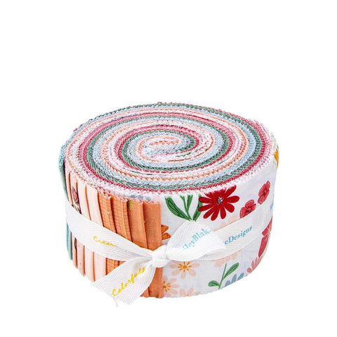 Image of the Stay Wild Rolie Polie by Amanda Niederhauser for Riley Blake Designs Features colorful wildflowers on a white background.
Cute Little Fabric Shop