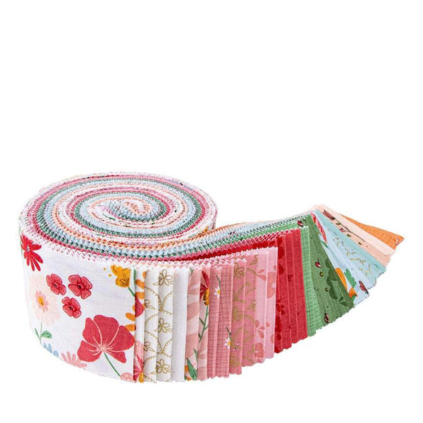 Image of the Stay Wild Rolie Polie by Amanda Niederhauser for Riley Blake Designs Features colorful wildflowers on a white background.
Cute Little Fabric Shop