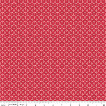 Image of the Home Town Holiday Ornaments Riley Red quilting cotton fabric by Riley Blake Designs. Features an array of ornaments on a red background
Cute Little Fabric Shop