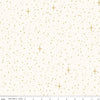 Image of the Christmas Wishes Starry Sky Cream quilting cotton fabric by Riley Blake Designs. Features scattered stars on a cream white background. 
Cute Little Fabric Shop