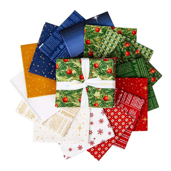 Image of the Christmas Wishes Fat Quarter Bundle by Riley Blake Designs. 
Cute Little Fabric Shop