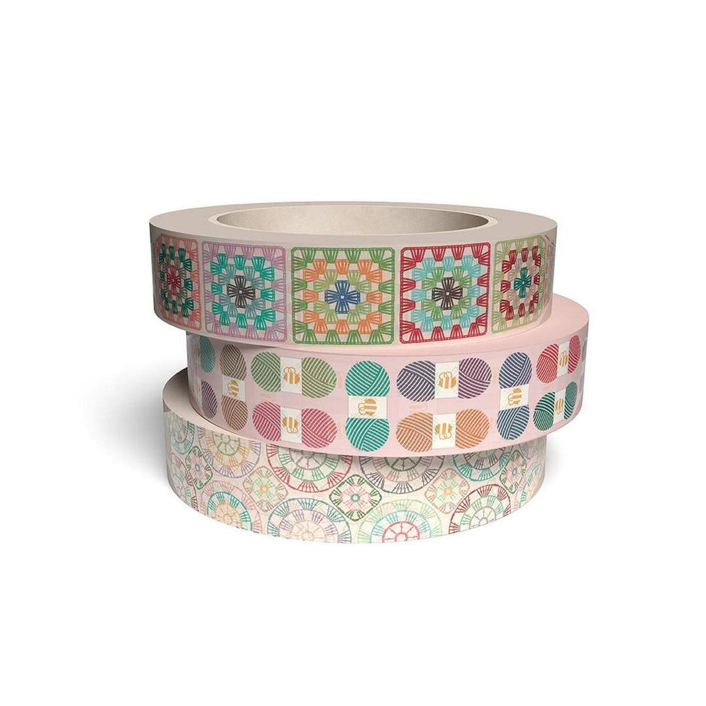 SALE Lori Holt Crochet Washi Tape ST-37391 - Riley Blake Designs - 3-Pack - 10 Yards Each 1" Width