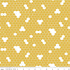 Image of the Honey Bees and Flowers Please Honeycomb Gold quilting cotton fabric by Tara Reed for Riley Blake Designs. Features honeycomb hexagons on a yellow background. 
Cute Little Fabric Shop