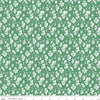 Image of the Always in Season Mono Floral Green quilting cotton fabric by American Jane for Riley Blake Designs. Features white floral sprigs on a medium green background. 
Cute Little Fabric Shop
