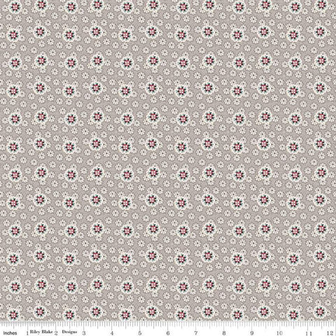 Image of the Mansfield Park Yates quilting cotton fabric by Riley Blake Designs. Features small flowers scattered on a tan background. 
Cute Little Fabric Shop