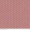 Image of the Mansfield Park Mrs. Norris quilting cotton fabric by Riley Blake Designs. Features geometric shapes on a pattered brown background. 
Cute Little Fabric Shop