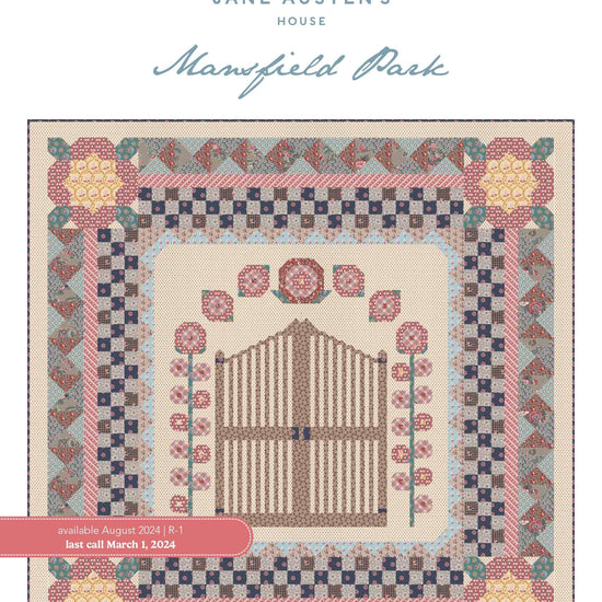Image of the Mansfield Park storyboard. Features a quilt front with a gate. 
Cute Little Fabric Shop