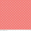 Image of the Bee Basics X Coral quilting cotton fabric by Lori Holt for Riley Blake Designs. Features white Xs on a coral pink background. 
Cute Little Fabric Shop