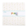 Image of the Sparkler 10" White Stacker by Melissa Mortenson for Riley Blake Designs. Features small gold crosses on a white background. 
Cute Little Fabric Shop