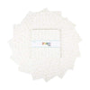 Image of the Sparkler 10" White Stacker by Melissa Mortenson for Riley Blake Designs. Features small gold crosses on a white background. 
Cute Little Fabric Shop