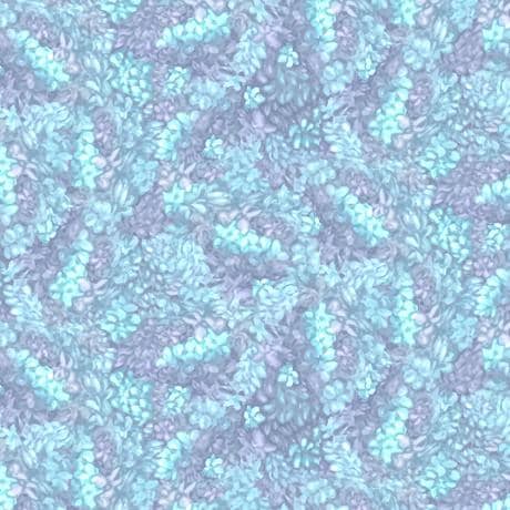 Image of the Mystical Unicorn Floral Texture Blue quilting cotton fabric by QT Fabrics. Features clusters of flowers on a light blue background. 
Cute Little Fabric Shop