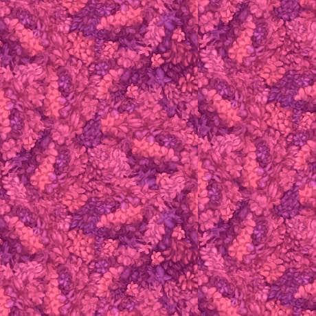 Image of the Mystical Unicorn Floral Texture Pink quilting cotton fabric by QT Fabrics. Features clusters of flowers on a dark pink purple background. 
Cute Little Fabric Shop