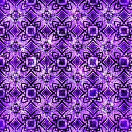 Image of the Wizards and Warriors Geo Medallion Purple quilting cotton from QT Fabrics. Features geometric shapes on a bright purple background.
Cute Little Fabric Shop