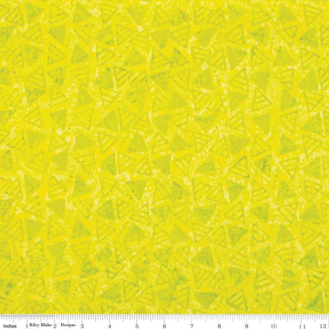 Image of the Expressions Batiks Halloween Expressions Harlequin quilting cotton by Riley Blake Designs. Features triangles on a bright yellow green background.
Cute Little Fabric Shop