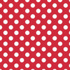 Fat Quarter End of Bolt - SALE White Polka Dots on Red Medium 3/4" inch - Riley Blake Designs  - Quilting Cotton Fabric