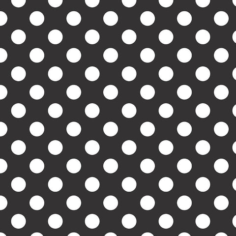 15" End of Bolt - SALE Black and White Medium Dots by Riley Blake Designs - Polka Dots - Quilting Cotton Fabric