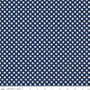 Navy Blue Small White Dots - Riley Blake Designs - polka dots - Quilting Cotton Fabric