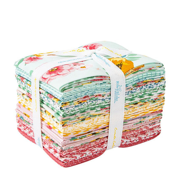 SALE Spring Gardens Fat Quarter Bundle 22 pieces - Riley Blake Designs - Pre cut Precut - Floral - Quilting Cotton Fabric