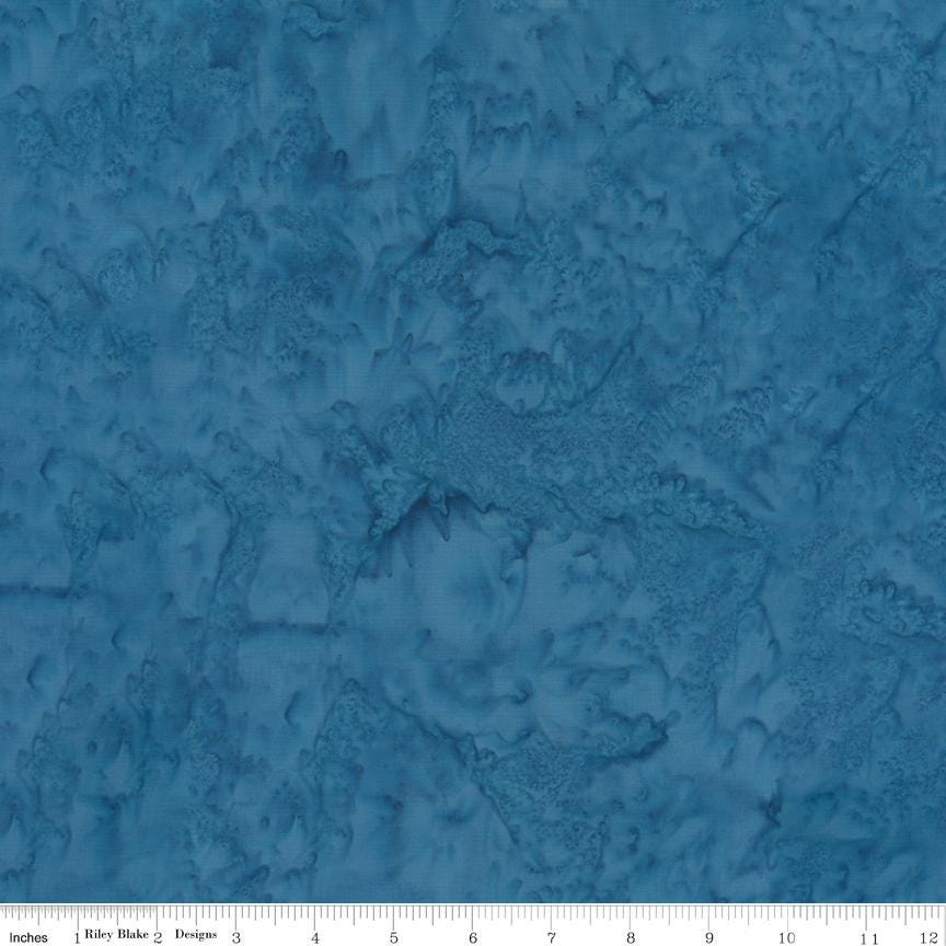 Batiks Expressions Hand-Dyes BT21000-304 Slate Blue - Riley Blake Designs - Hand-Dyed Print - Quilting Cotton