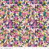 Image of the Fragrant Fields Leaves Eggplant quilting cotton fabric by Lila Tueller for Riley Blake Designs. Features leaves on a dark purple background. 
Cute Little Fabric Shop