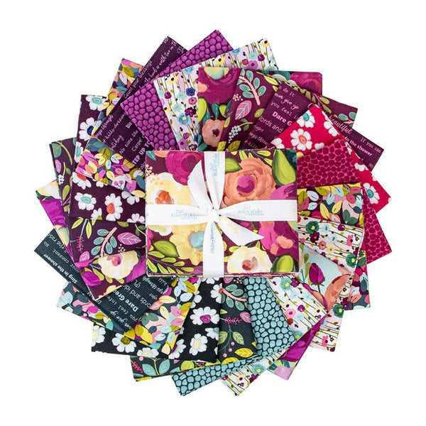 SALE Fragrant Fields Fat Quarter Bundle 21 pieces - Riley Blake Designs - Pre cut Precut - Floral - Quilting Cotton Fabric