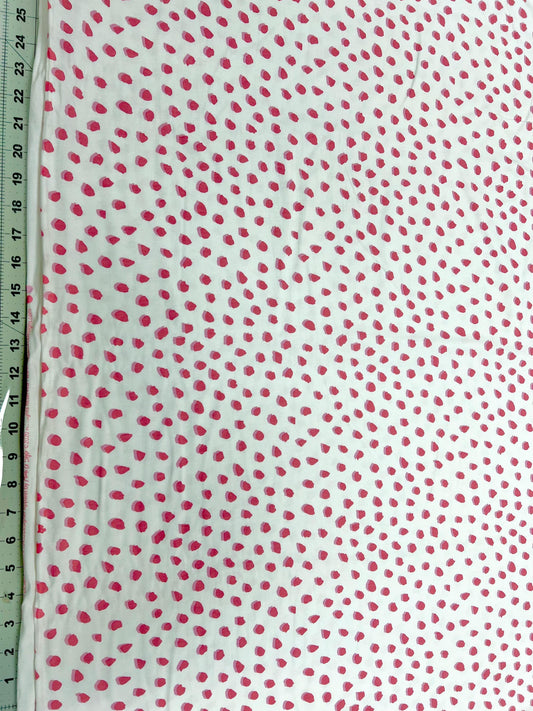 CLEARANCE KNIT Spots K10432 White - Riley Blake Designs - Two-Colored Overlapping Spots - Jersey KNIT Cotton Stretch Fabric