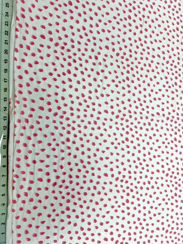 25" End of Bolt - CLEARANCE KNIT Spots K10432 White - Riley Blake Designs - Jersey KNIT Cotton Stretch Fabric