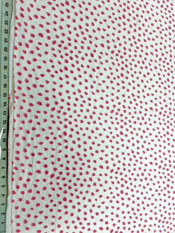 15" End of Bolt - KNIT Spots K10432 White - Riley Blake Designs - Two-Colored Overlapping Spots - Jersey KNIT Cotton Stretch Fabric