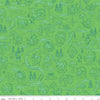 Image of the 100 Aker Woods 100 Aker Woods Map Green quilting cotton fabric by Jill Howarth for Riley Blake Designs. Features characters from Winnie the Pooh on a green background. 
Cute Little Fabric Shop
