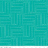 Image of the Vintage Happy 2 Laundry Vivid quilting cotton fabric by Lori Holt for Riley Blake Designs. Features laundry terms and icons on a bright aqua blue background.  
Cute Little Fabric Shop