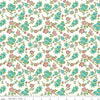 Image of the Granny Chic Sheets Teal quilting cotton fabric by Lori Holt by Riley Blake Designs. Features teal flowers on an white background.
Cute Little Fabric Shop