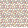 Image of the Cook Book Mums Pewter quilting cotton fabric by Lori Holt for Riley Blake Designs. Features scattered flowers on a tan background. 
Cute Little Fabric Shop